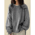 Loose long-sleeved warm knitted sweater