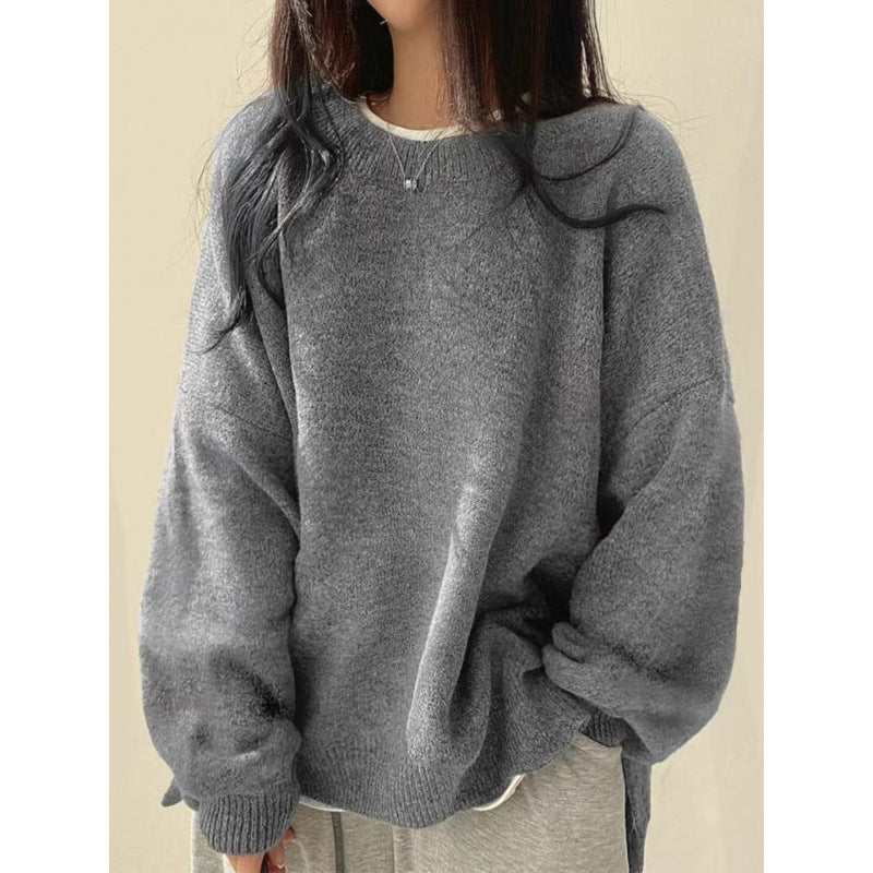 Loose long-sleeved warm knitted sweater